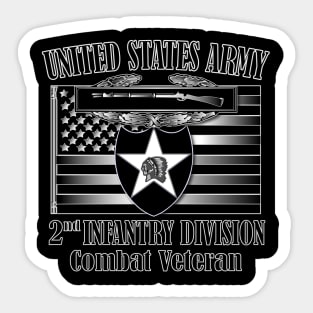 2nd Infantry Division- Combat Veteran Sticker